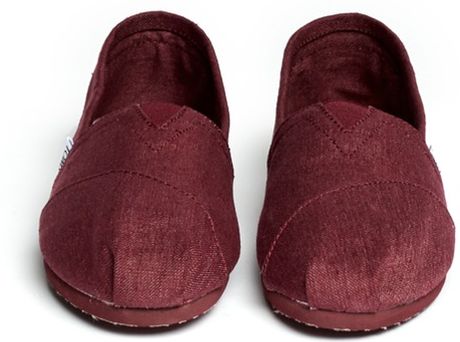toms burgundy earthwise slipons classic shoes