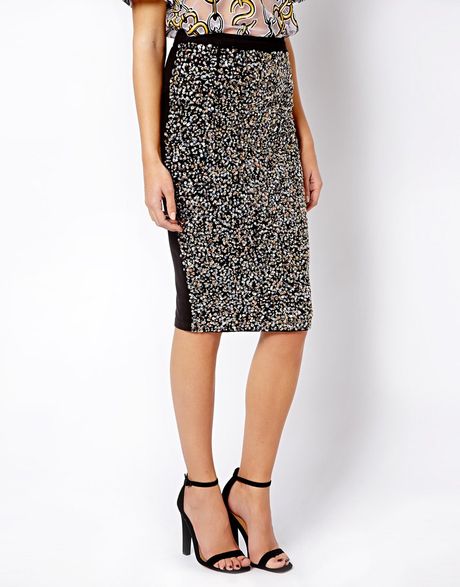 sequin pencil skirt asos