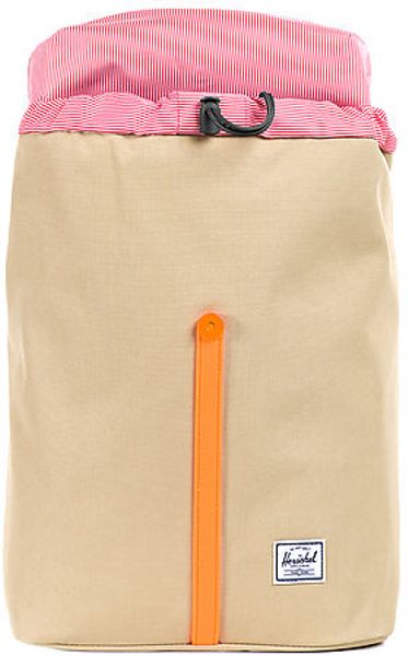 beige backpack herschel