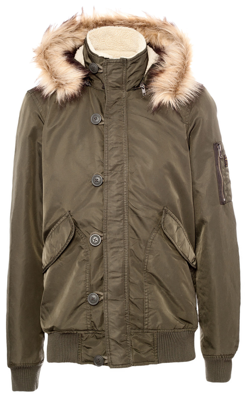 pull and bear khaki coat