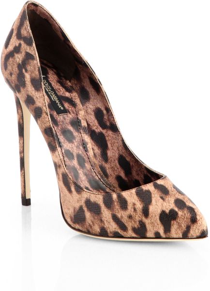 Dolce  Gabbana Leopard-Print Leather Pumps in Brown (LEOPARD) | Lyst