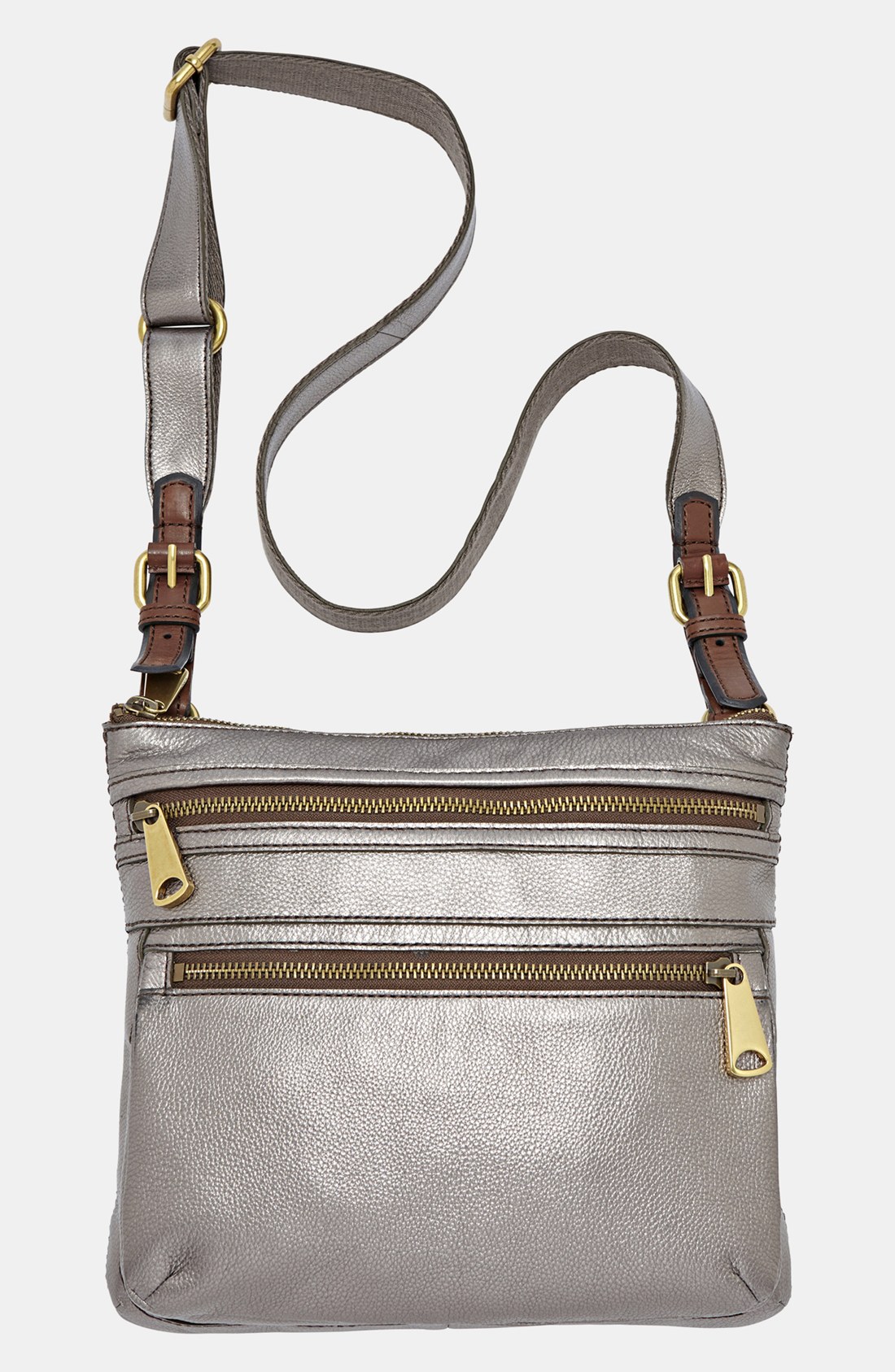 gray fossil crossbody