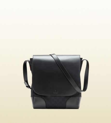 Gucci Original Gg Canvas Messenger Bag in Black for Men | Lyst