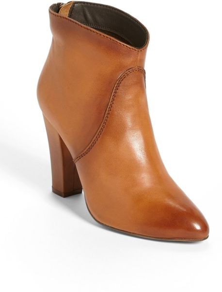 neven cognac leather bootie