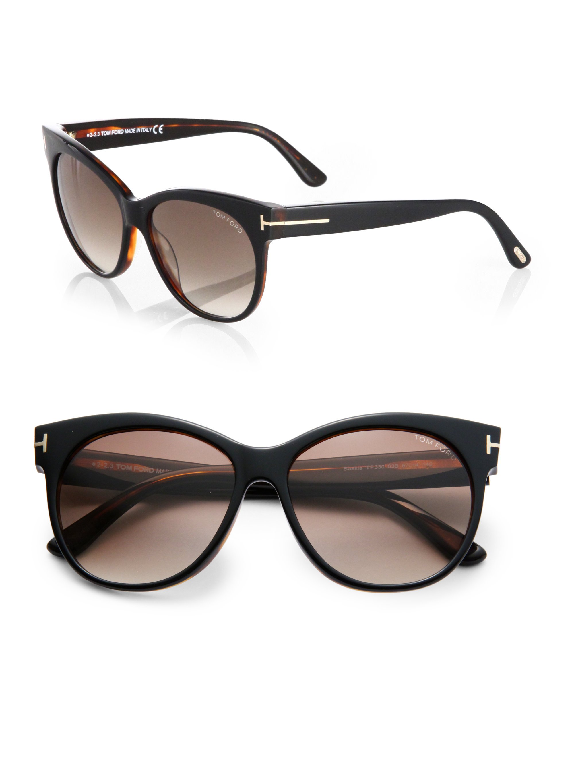 Tom Ford Saskia Oversized Sunglasses In Black Brown Black Lyst 0509