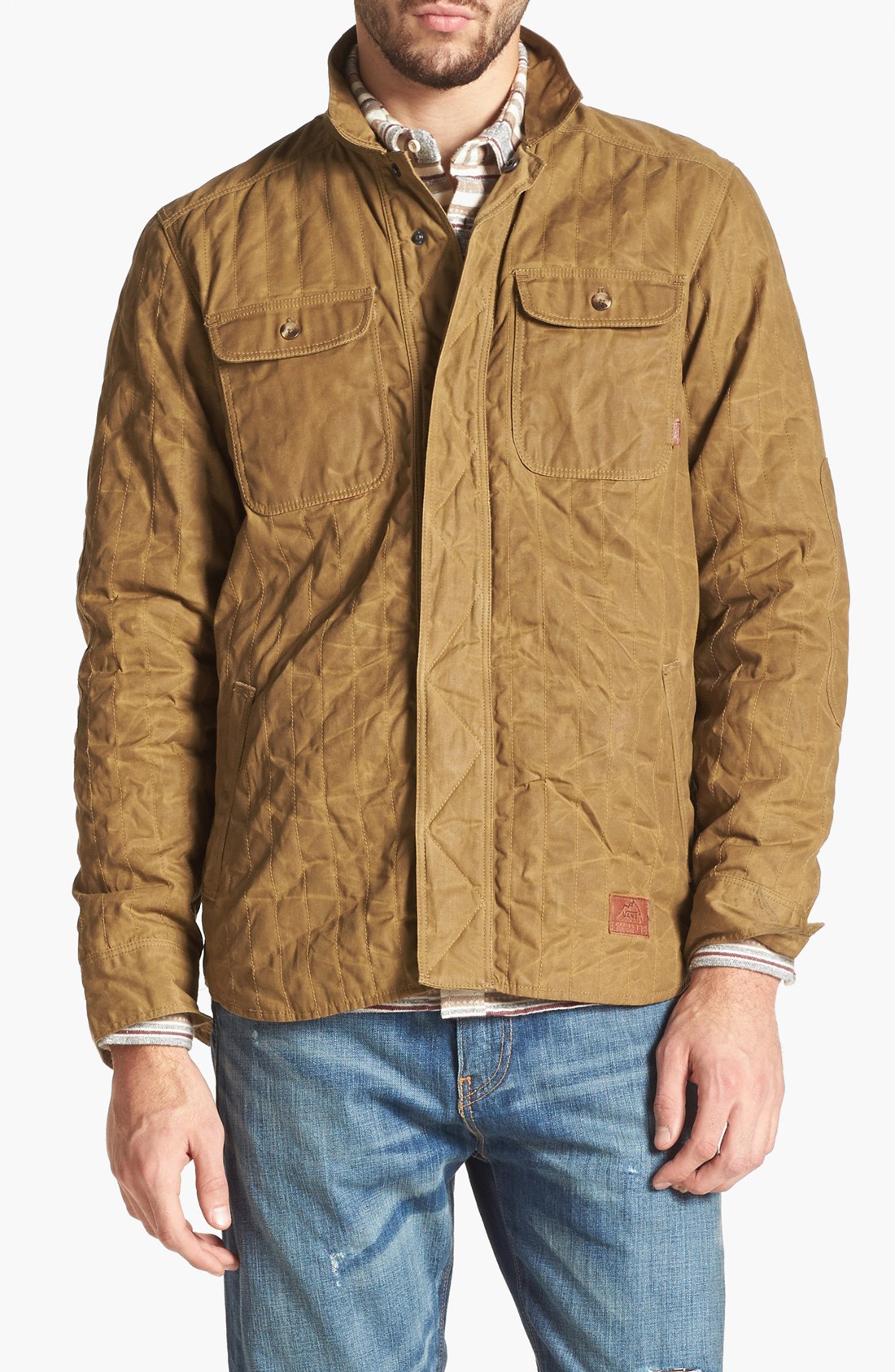Vans Tanka Mountain Edition Quilted Waxed Canvas Jacket in Beige for