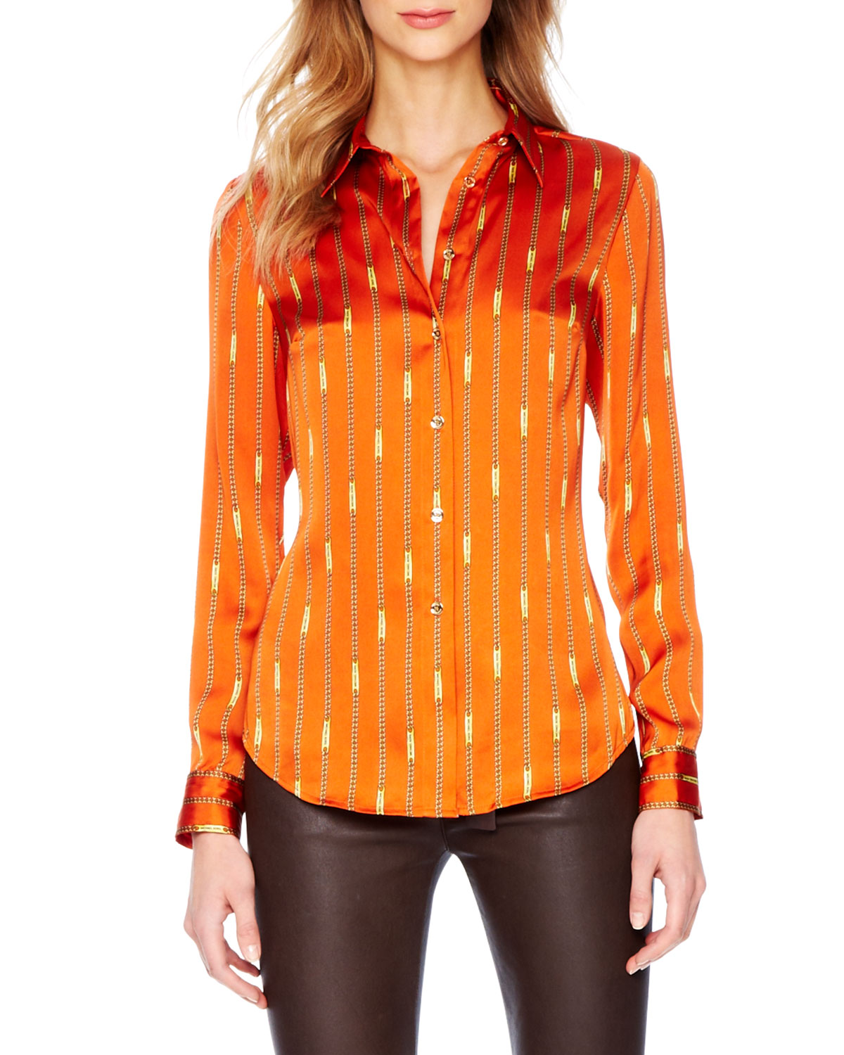 michael kors orange shirt