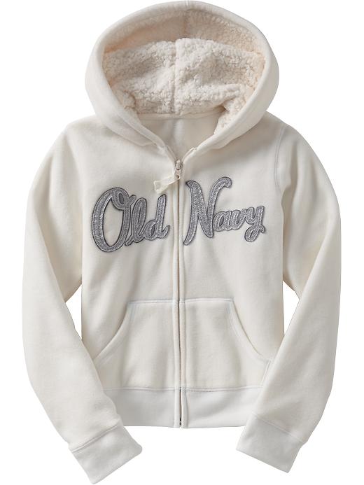 Old Navy Girls Micro Performance Fleece Glitterlogo Hoodies in White for Men (Sea Salt) | Lyst