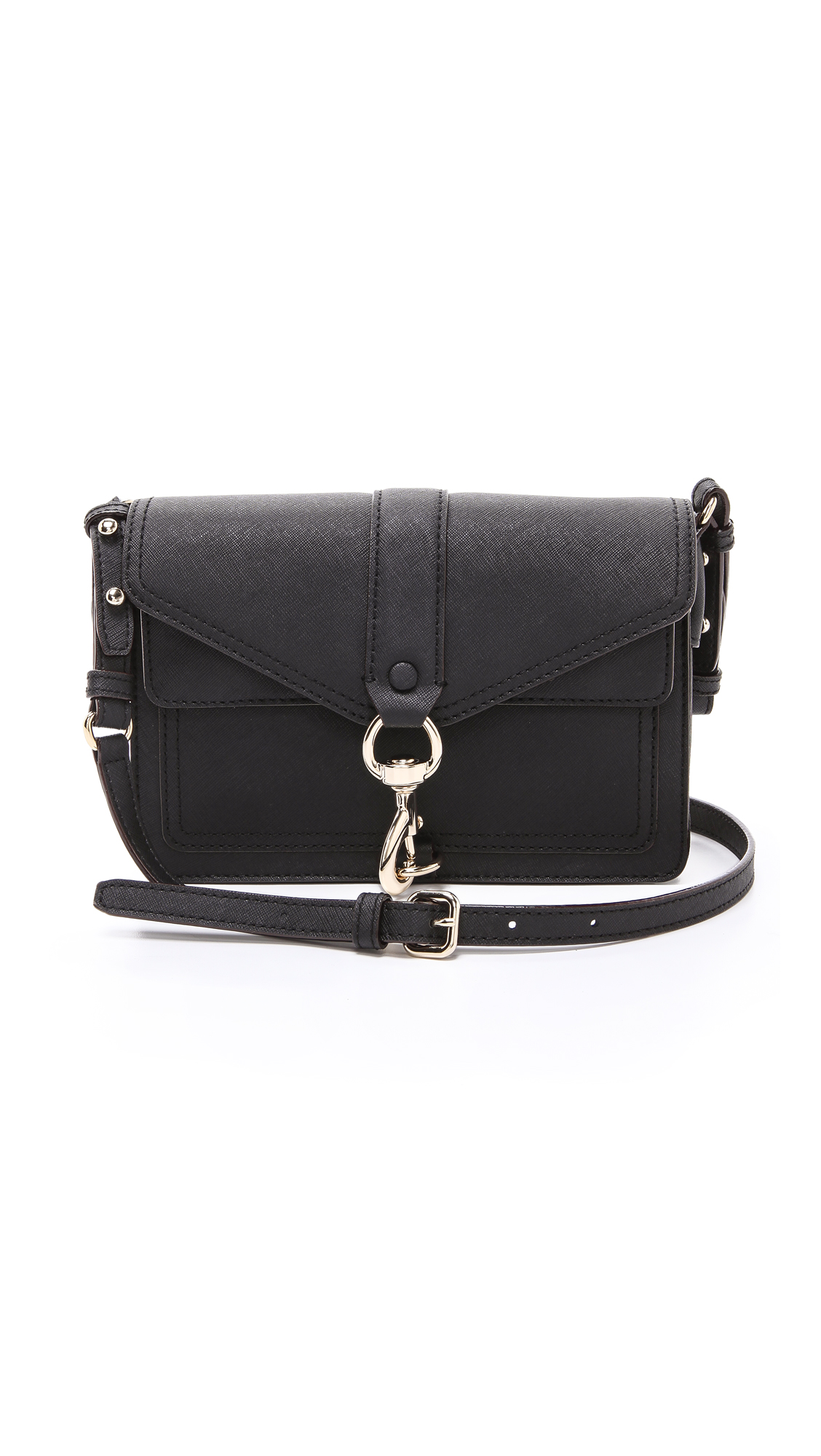 Rebecca Minkoff Mini Hudson Moto Bag In Black 