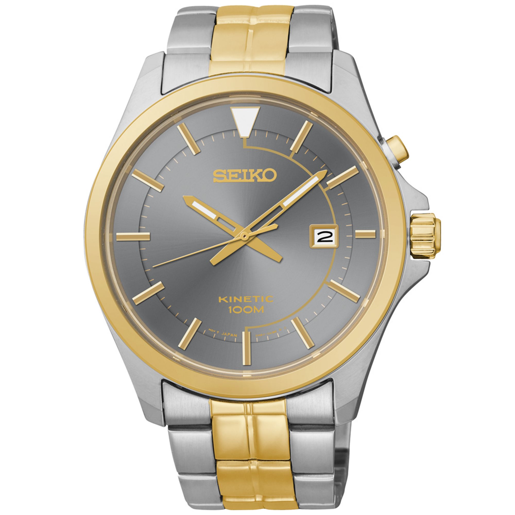 seiko kinetic two tone
