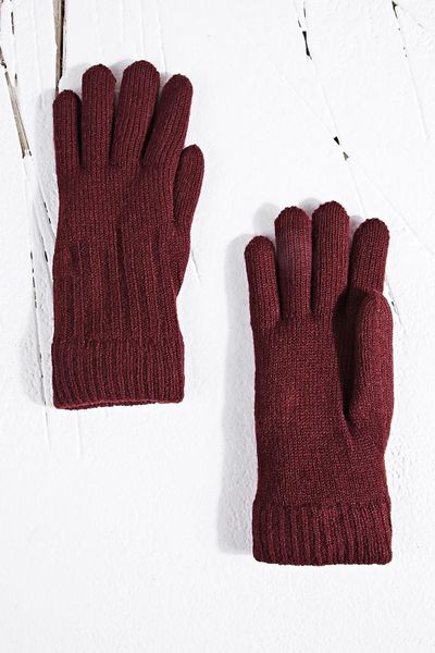 Urban Outfitters Super Soft Gloves in Burgundy in Red (Wine) | Lyst
