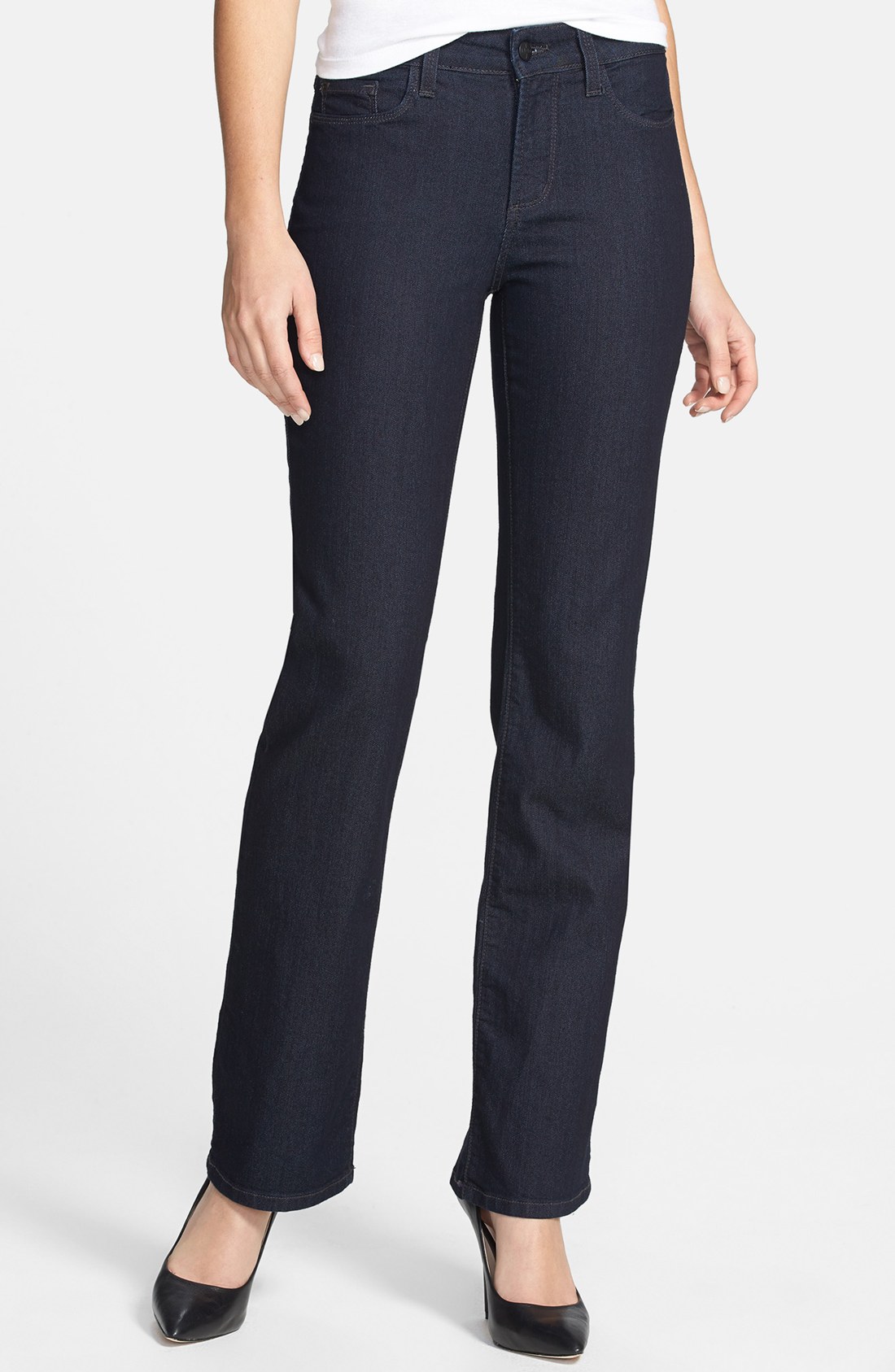 Nydj Barbara Studded Pocket Stretch Bootcut Jeans in Blue (Dark Enzyme) | Lyst