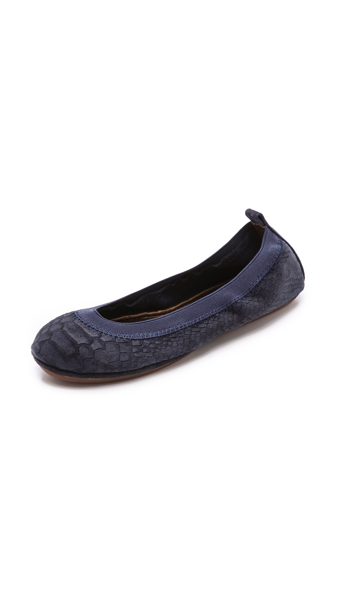 croc embossed flats