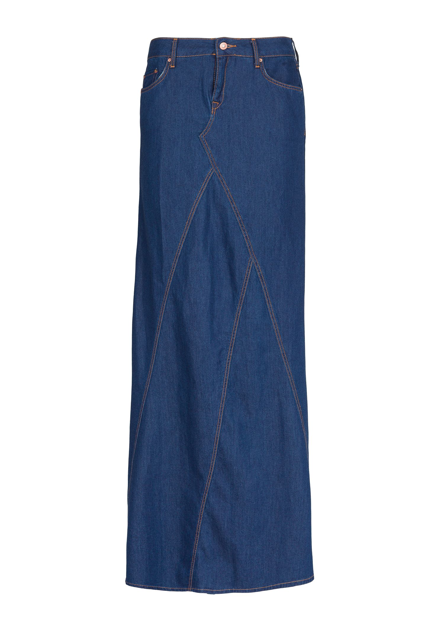 Mango Long Flared Denim Skirt in Blue (Soft Denim) Lyst