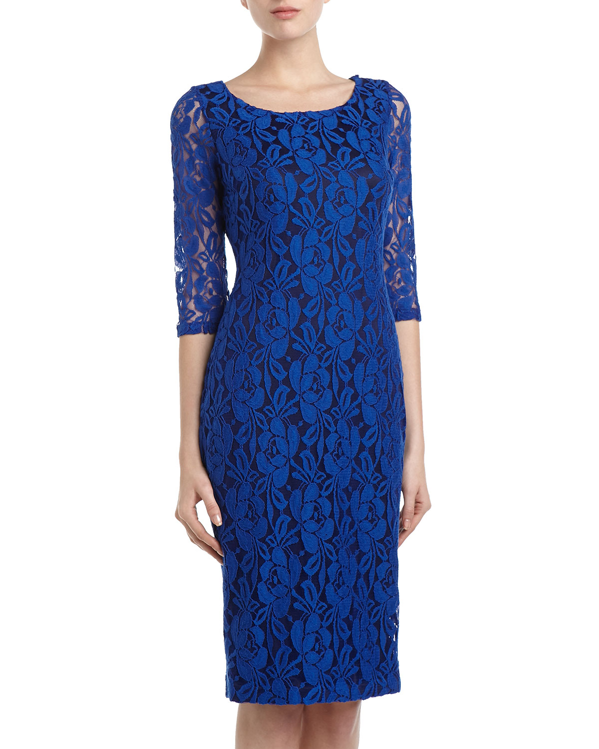 Alexia Admor Lace Sheath Dress Vivid Blue In Blue Lyst