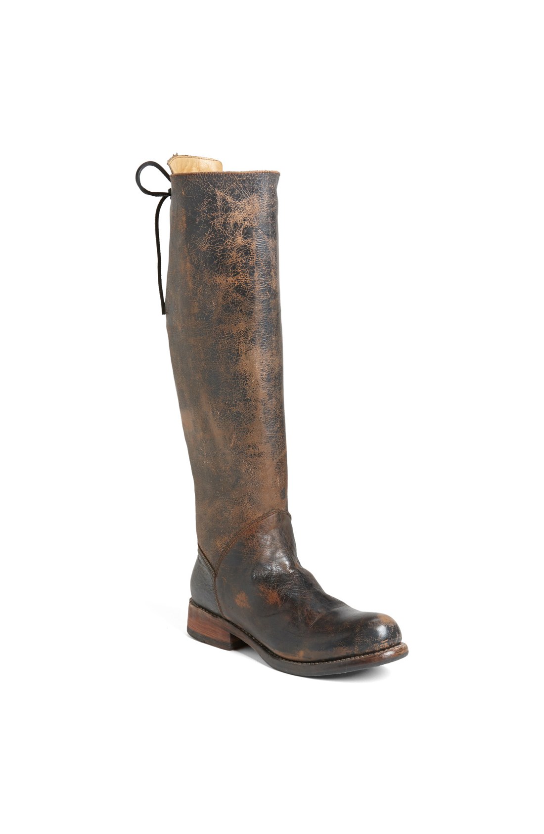 Bed Stu Manchester IIb Tall Distressed Leather Boot in Brown (Black Lux