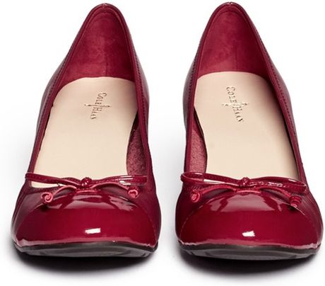 cole haan red patent leather pumps
