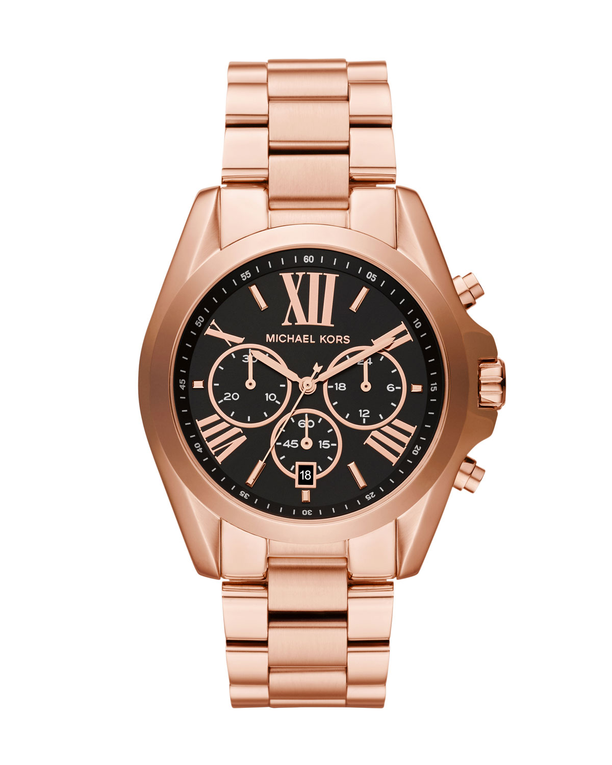 michael kors bradshaw rose tone & pink bracelet smart watch
