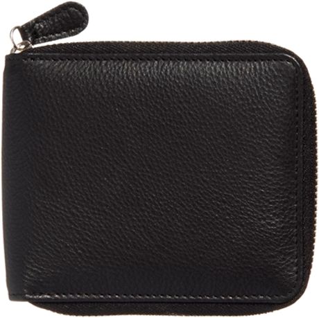 Asos Leather Zip Around Wallet in Black for Men | Lyst