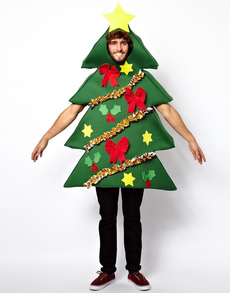 asos christmas tree onesie in green lyst asos christmas tree onesie in green lyst