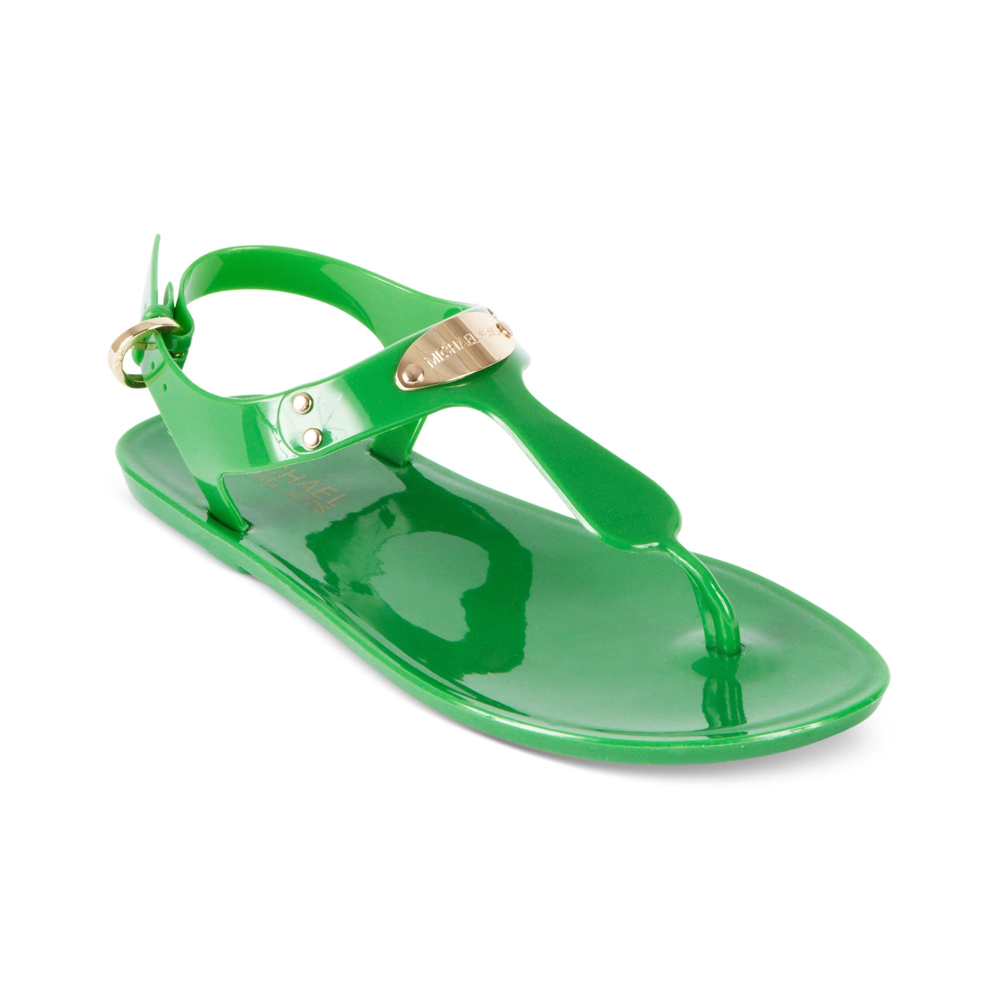 Michael Kors Plate Jelly Sandals in Green (Palm) | Lyst