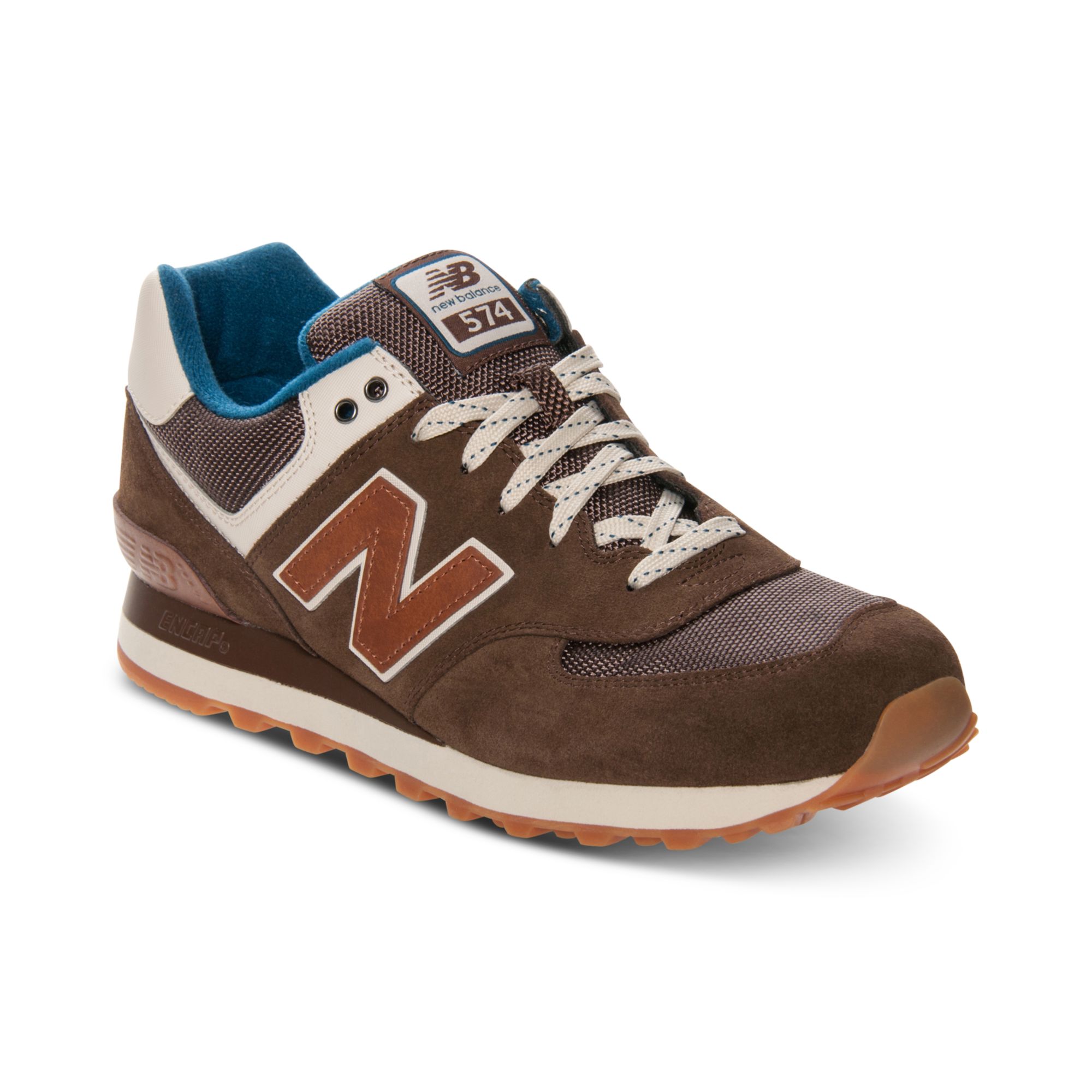 New Balance Mens 574 Casual Sneakers From Finish Line in Blue for Men (BROWN/NAVY) | Lyst
