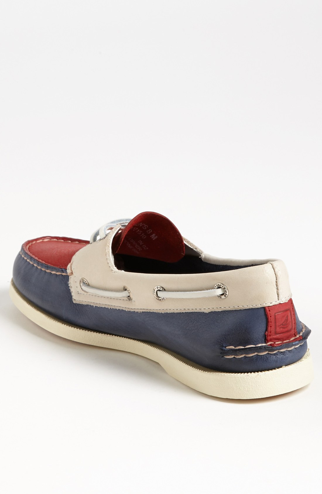 Sperry Topsider Authentic Original Burnished Boat Shoe in Red for Men (Red/ Cement/ Dark Blue