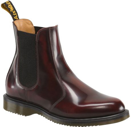 dr martens burgundy chelsea boots