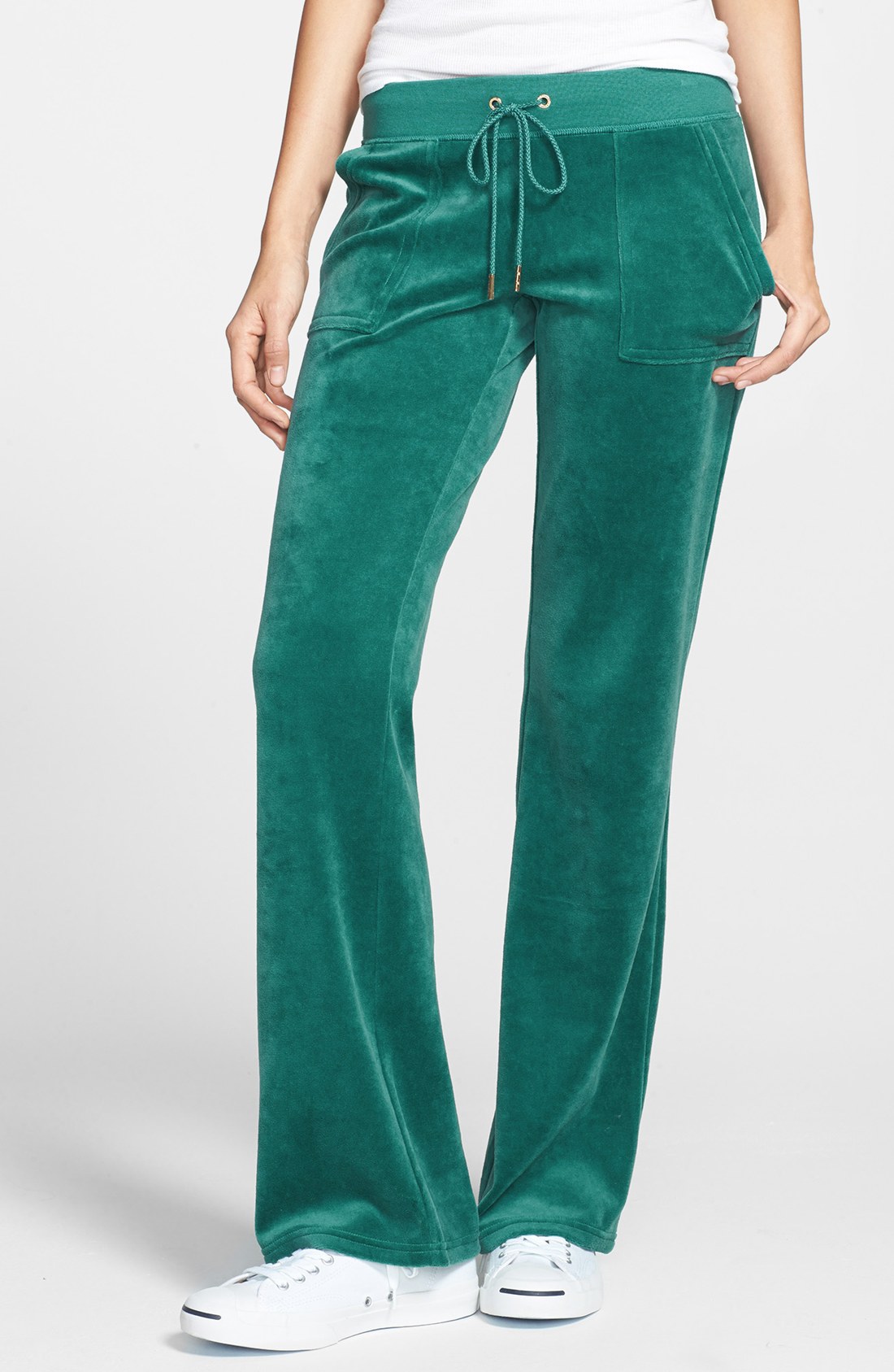 Juicy Couture Bling Velour Pants in Green (Wild Child) Lyst