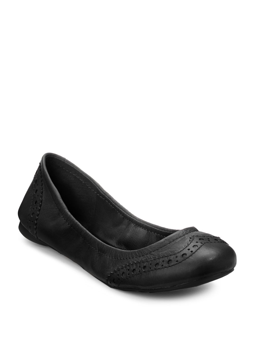 Lucky Brand Elisabeta Leather Ballet Flats in Black Lyst