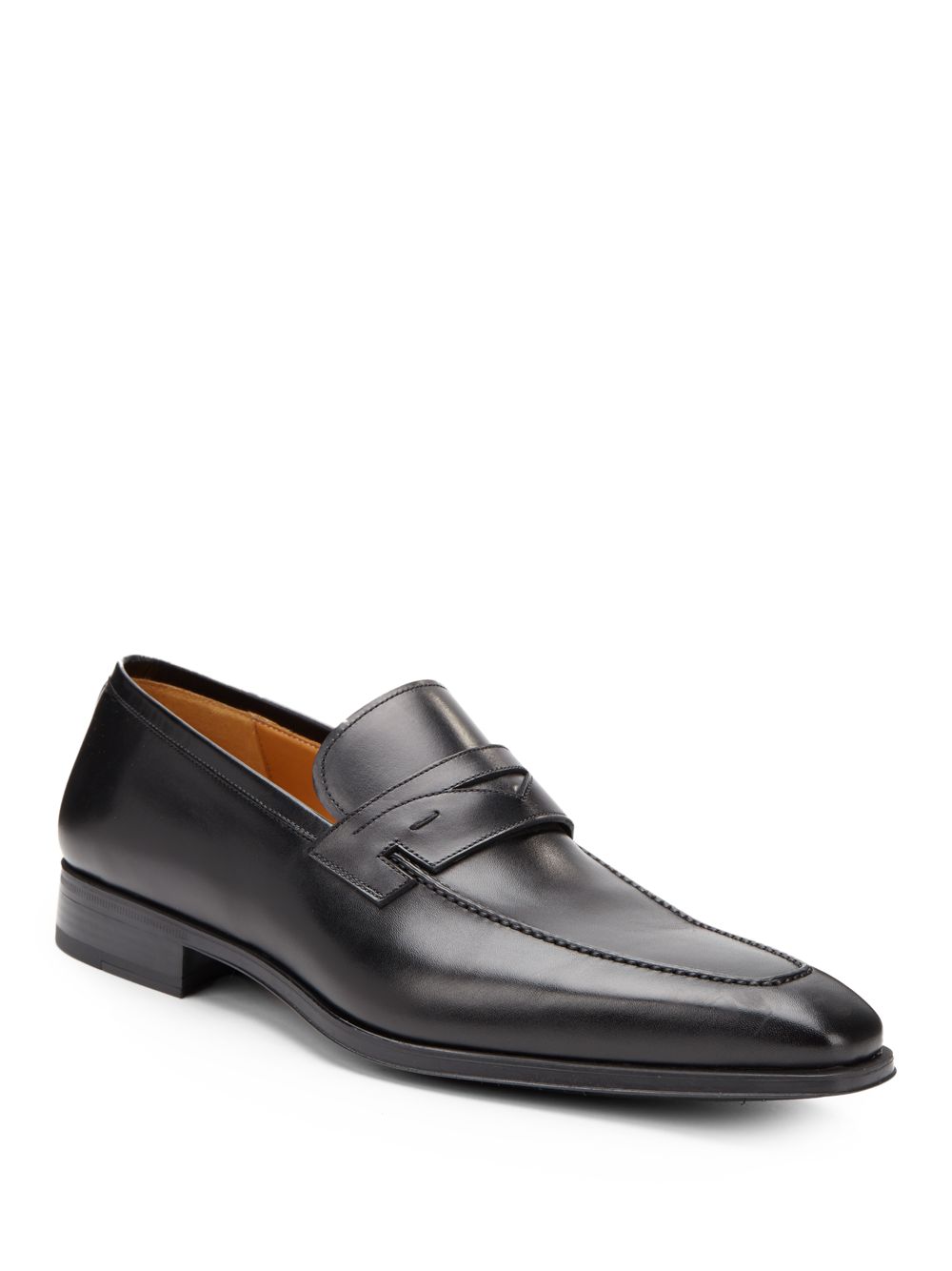 Magnanni Leather Penny Loafers in Black for Men Lyst