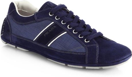blue prada sneakers for men