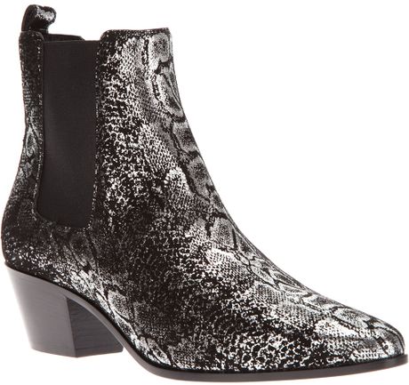 saint laurent snakeskin boots