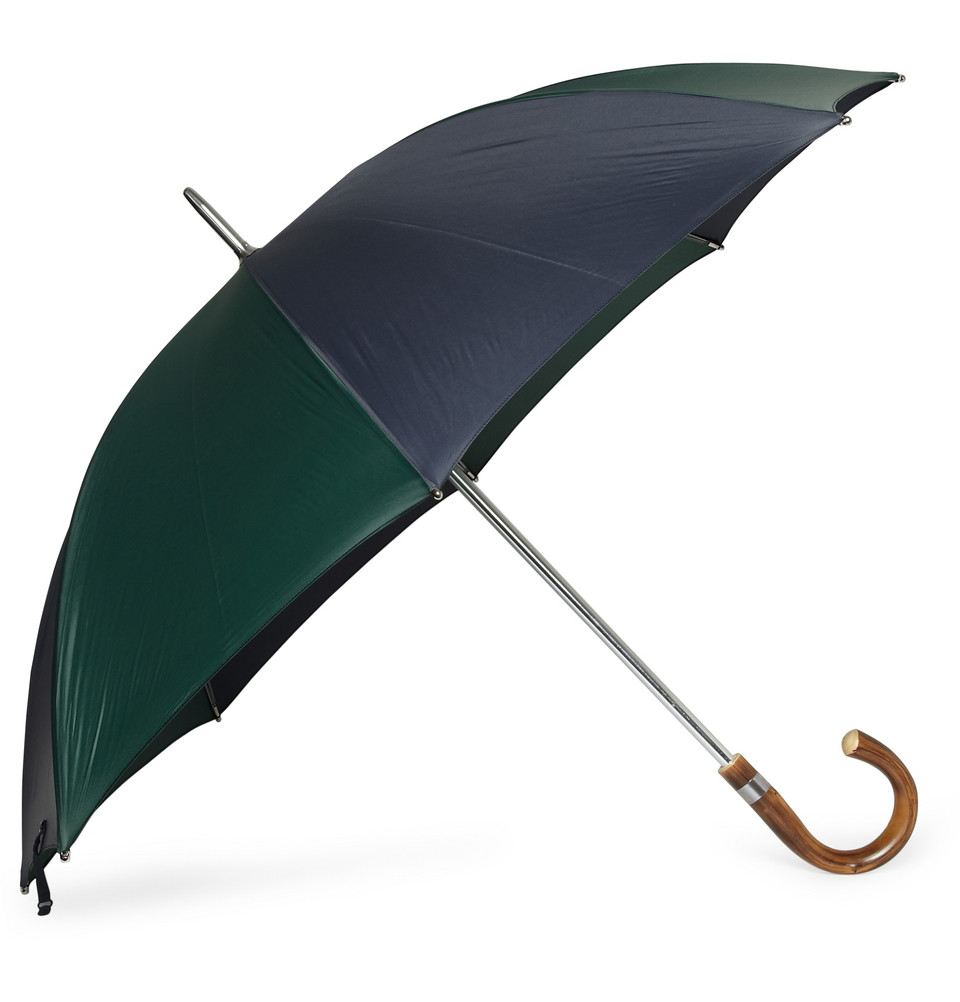 Swaine Adeney Brigg Wooden Handle Umbrella in Blue Lyst