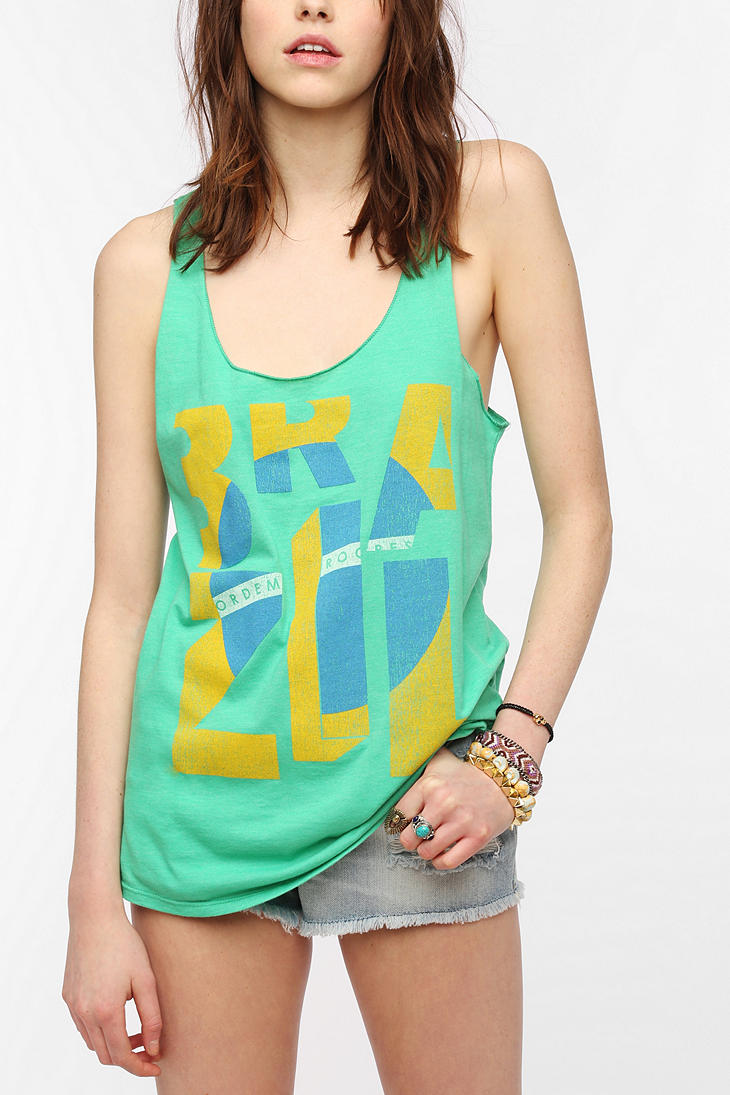 Urban Outfitters Corner Shop Brazil Tank Top in Green Lyst