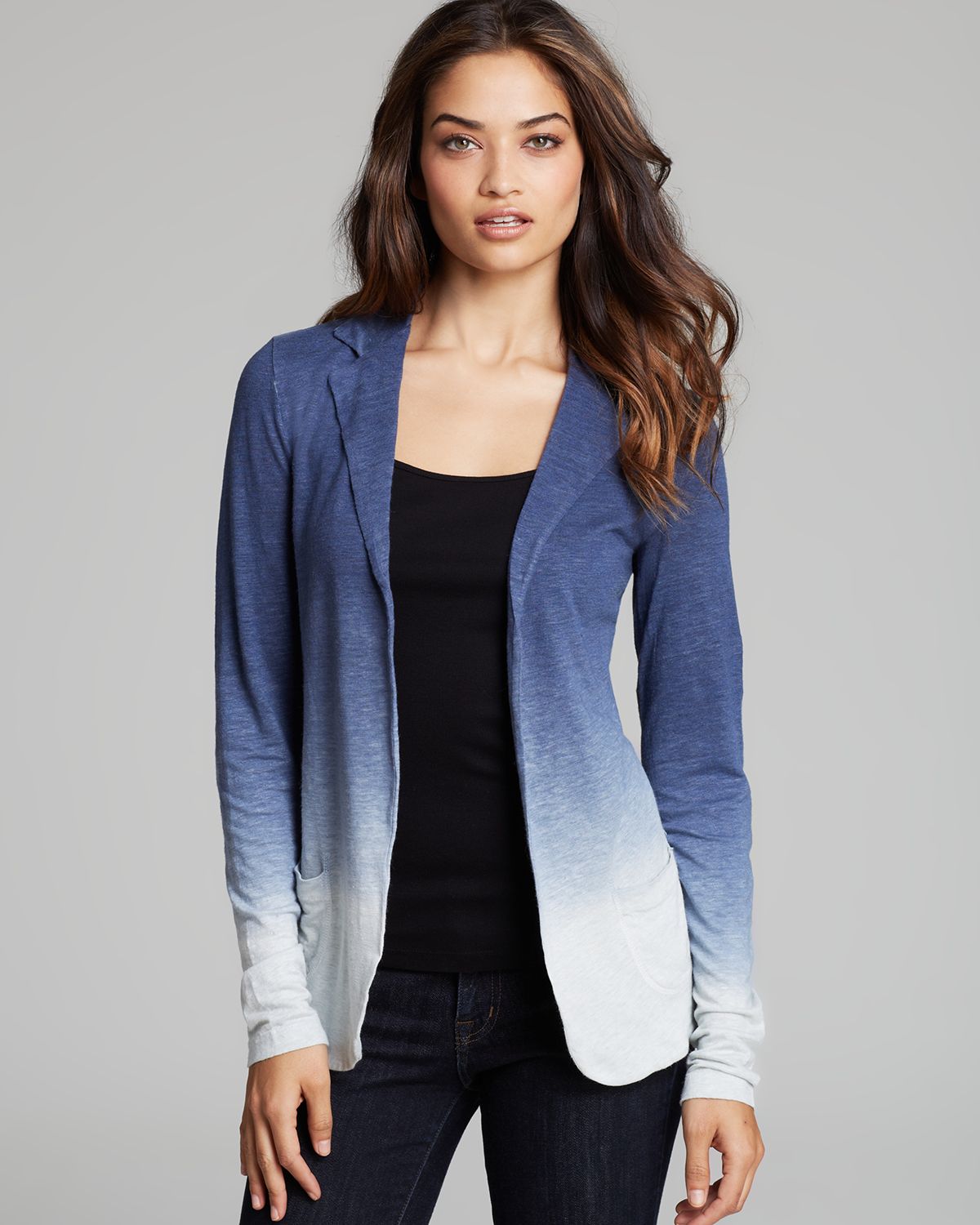Majestic Ombre Jacket in Blue Lyst