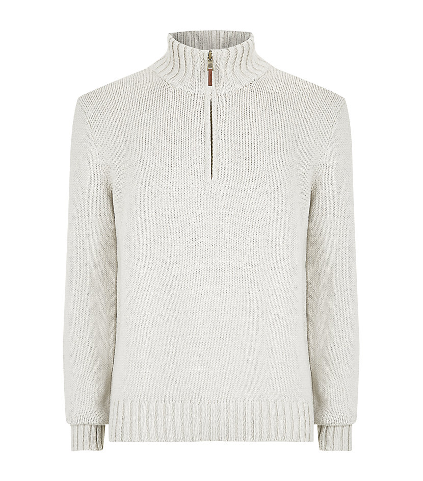 Polo Ralph Lauren Halfzip Mock Neck Sweater in White for Men Lyst