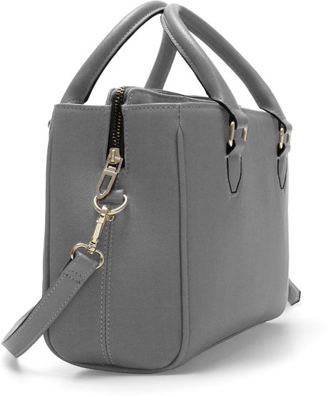 Zara Mini Office City Bag in Gray (Grey) | Lyst