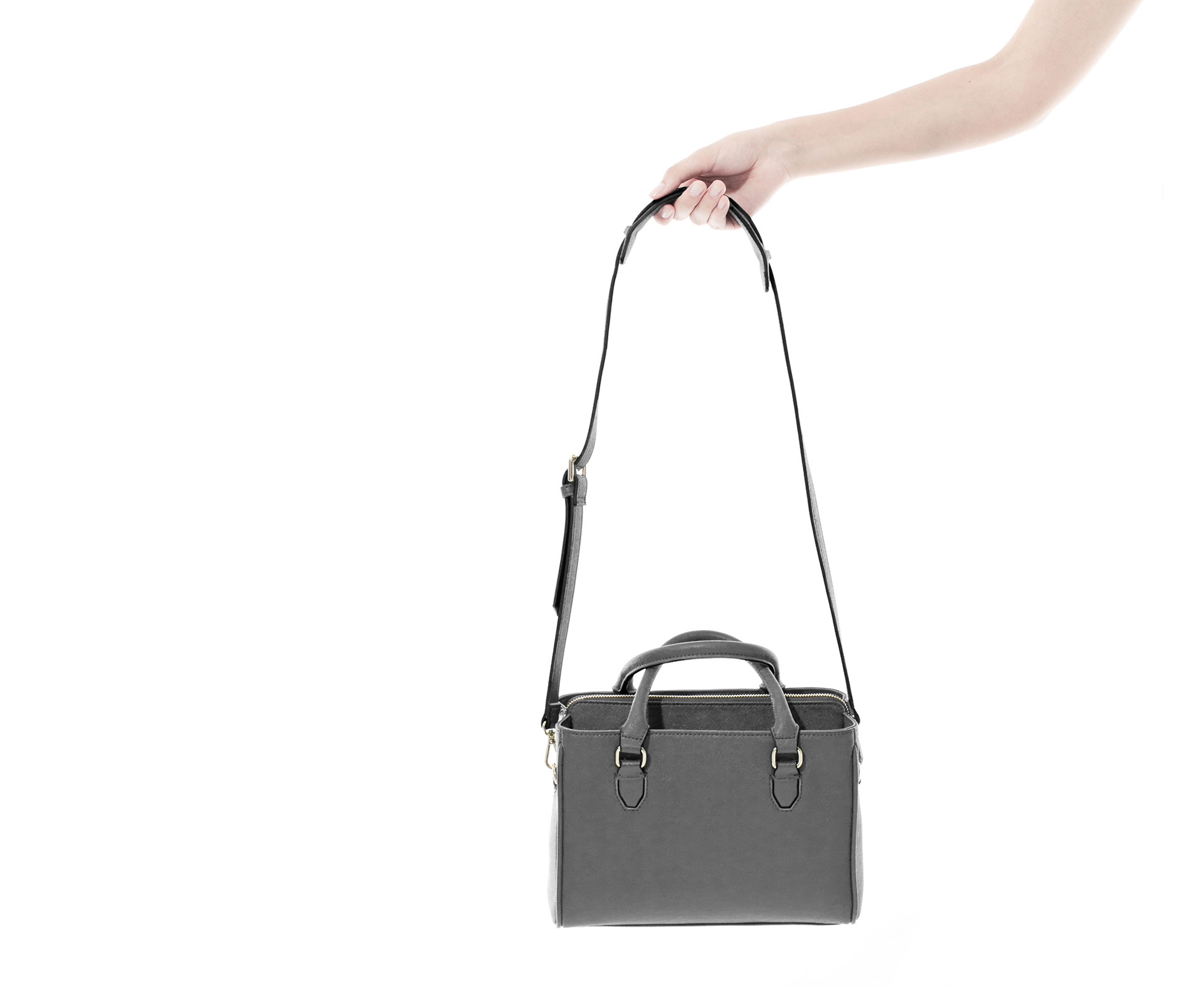 Zara Mini Office City Bag in Gray (Grey) | Lyst