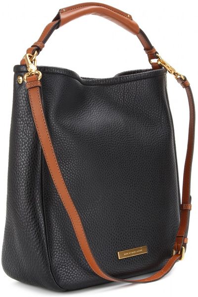 marc jacobs black leather hobo bag