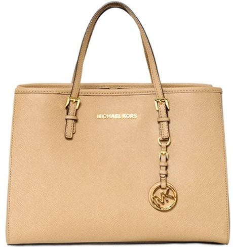 michael kors khaki tote east dark west saffiano leather medium
