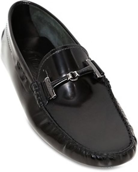 tod's black driving shoes