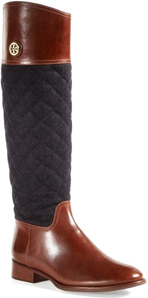tory burch riding boots brown