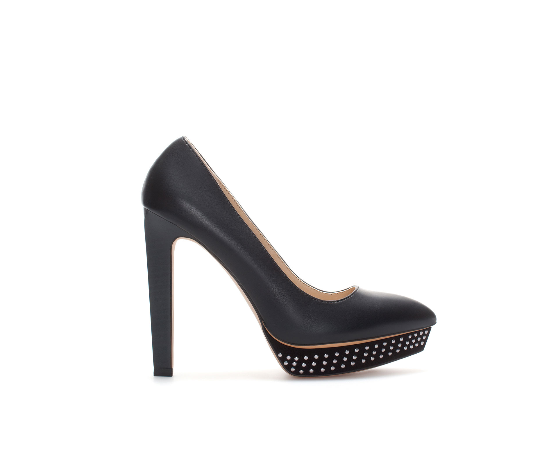 Zara High Heel Platform Court Shoe in Black Zara High Heel Platform Court Shoe in Black