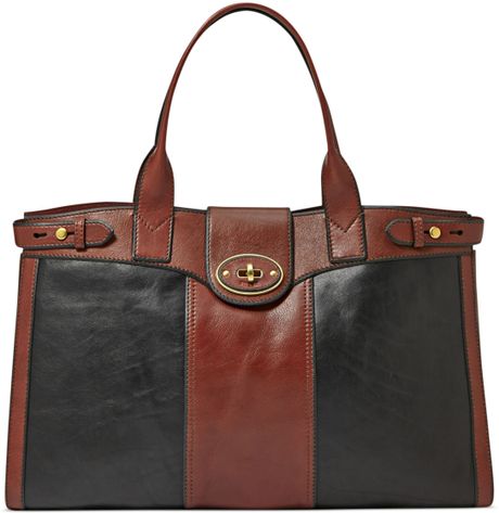 fossil leather weekender bag