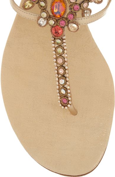 rene caovilla gold sandals