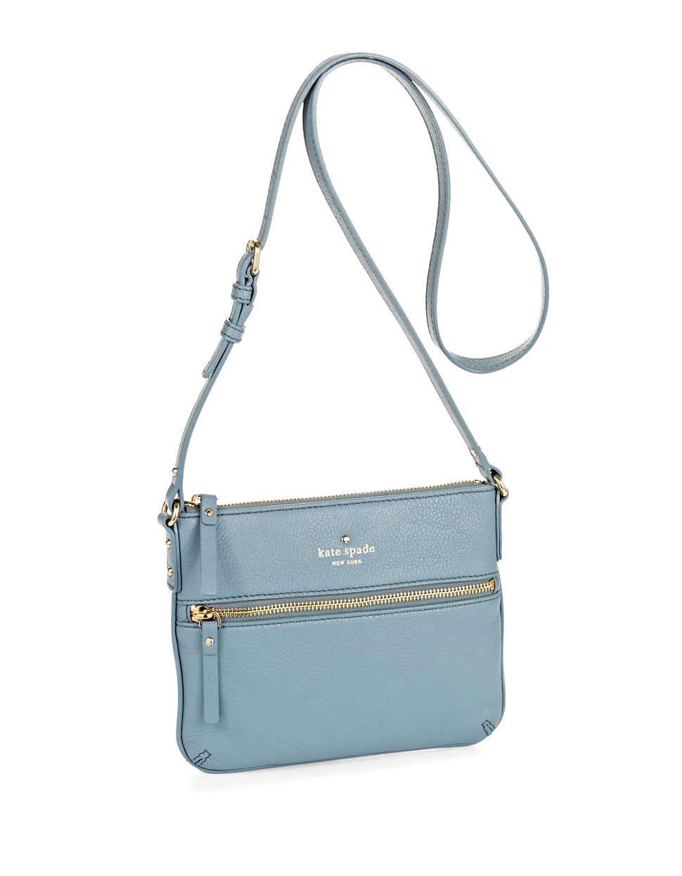 Kate Spade Tenley Leather Crossbody Bag in Blue (grey) Lyst