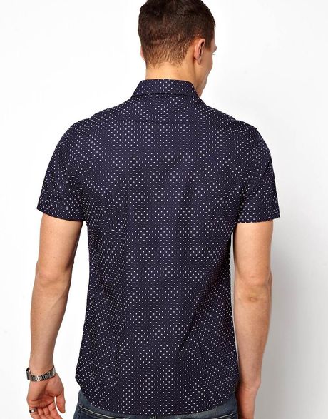 blue dot shirt mens