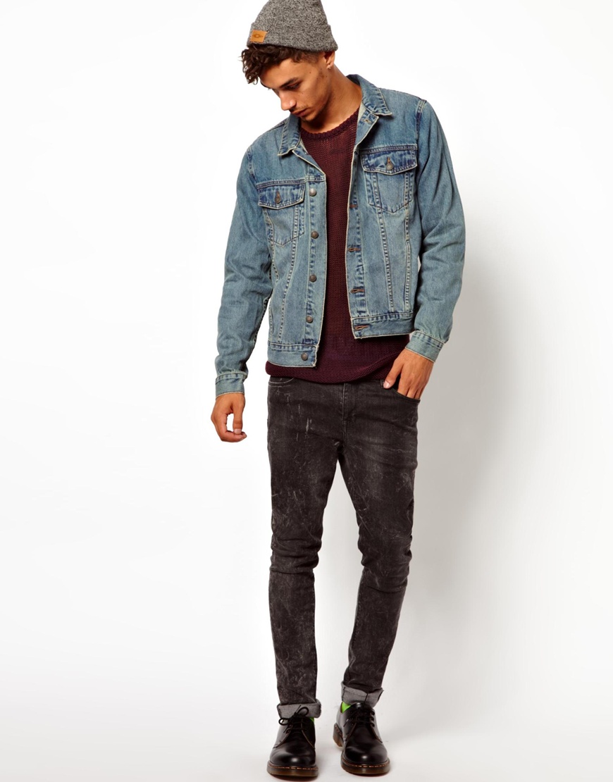 Cheap Monday Denim Jacket in Blue for Men | Lyst