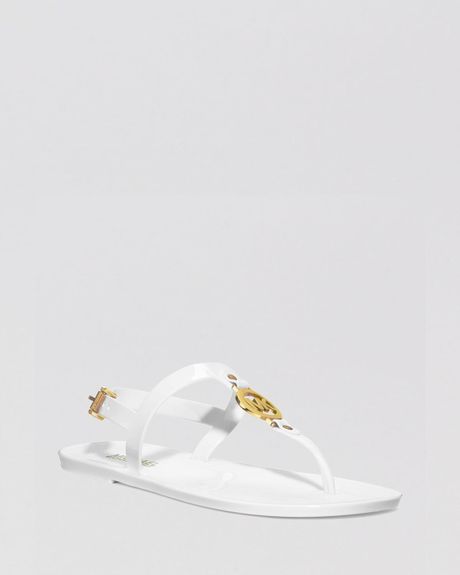 michael kors flat jelly sandals